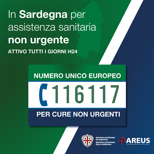 Attivazione Numero Unico Europeo 116117 per le cure mediche non urgenti
