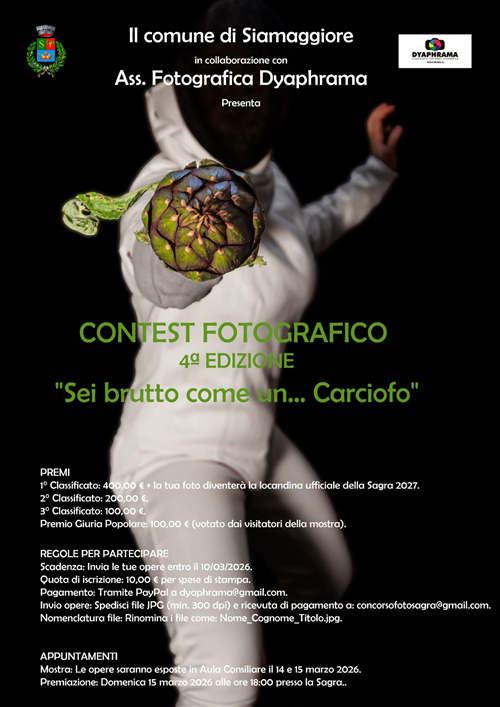 Quarta edizione del Contest fotografico: Sei brutto come un… Carciofo!