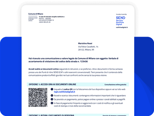 Attivato il nuovo sistema di notifica digitale tramite la piattaforma SEND
